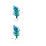 5 pcs Colorful Peacock Feather Clavicle Temporary Tattoo Waterproof Female Lasting Ankle Arm Wrist Neck Sticker