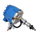 A-Team Performance HEI Complete Distributor Straight 6 Cylinder 240 and 300 65K Coil Compatible With Ford F100 F150 F250 E100 E150 One Wire Installation Blue Cap