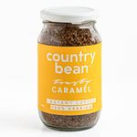 Country Bean Caramel Instant Coffee Powder 100 Gm | Arabica, Freeze-Dried, Flavoured Coffee | No Added Sugar | Makes 50 Cups - Jar