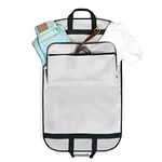 DALIX 39" Garment Bag Cover for Suits and Dresses Clothing Foldable w Pockets White