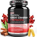 GLP-1 Colon Cleanse Berberine Supplement 1500mg - 15-Day Advanced Detox for Men & Women - Extra Strength w/Senna Leaf, Fast-Acting Natural for Constipation, Gut Health & Bloating Relief - THINBI