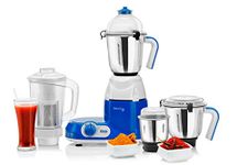 McCoy Turbo 750-Watt Mixer Grinder 4 Jar (White/Blue)