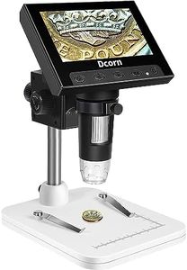 Dcorn Coin Microscope, 4.3 LCD Digital Microscope for Coin Collection Supplies,10X-1000X Coin Magnifier with 8 Adjustable LED Lights for Kids/Adults Coin Error Observation, Windows Compatible