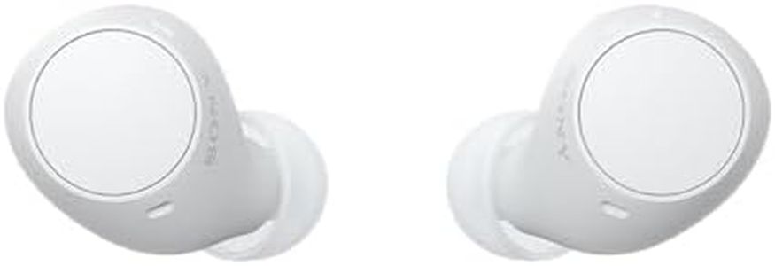 Sony WF-C510 Compact Truly Wireless Earbuds, White. IPX4 Water/Sweat-Resistant Multipoint- Connect with 2 Devices simultaneously. Up to 11 Hours Music per Charge, 22 Hours with the Charging case