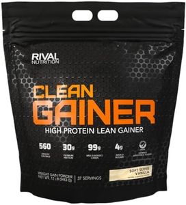 Rivalus Clean Gainer Protein Powder 12 lb, Smooth Vanilla,, Smooth Vanilla 5443 grams