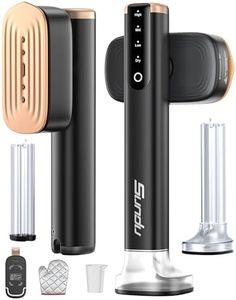 Travel Steamer for Clothes with 2 Water Tanks (180 ml and 100 ml),15s Fast Heat-up,24 g/min Strong Steam Performance, Portable Garment Steamer with Touch Control, LED Display, Steam Iron(Black)