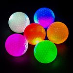 Mile High Life | Glow in The Dark Golf Balls | 6 pcs Glow Golf Balls | Waterproof Light Up Golf Ball for Men Women | 300 Hours Lighting Life Span | Six Assorted Colors