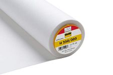 Vlieseline/Vilene H250/305 Iron On Non-Woven Interfacing/Interlining for Sewing, Embroidery, Quilting, Applique, Repair, & Stabilizer - White - 90cm x 1 metre