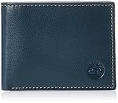 Timberland Men's Blix Slimfold Wallet Billfold, Navy, One Size