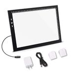 HSK A4 LED Light Box Light Pad Lock/Unlock Modes Touch Dimmer Button Super Brightness 7000 Lux Pack with USB 2A adapter