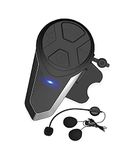 MAXTO Motorcycle Helmet Bluetooth Headset Communication Systems kit Intercom BT-S3, Wireless Helmet Radio Microphone to 2 Riders 1000M Motorbike Intercom(BT-S3 Hard Mic 1PACK)