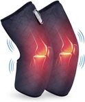 COMFIER Heated Knee Massager Heating Pad for Knee Pain Relief, Heat Knee Warmers Wrap with Massage and Vibration-Gray