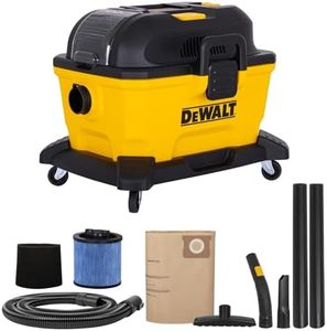 DEWALT 20V MAX Cordless Wet Dry Shop Vac 6 Gallon, Portable Vacuum Cleaner with Powerful Suction, Blower Function, On-Board Storage, Jobsite & Garage Vacuum, Tool Only, DXCVXA06B