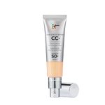 IT Cosmetics CC+ Cream SPF 50+ Full-Coverage CC Foundation, Hydrating Skincare, With Hyaluronic Acid, Niacinamide & Vitamin E for a Radiant Finish, Your Skin But Better, Shade: Light Medium, 32ml