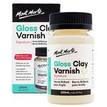 Mont Marte Clay Varnish Gloss Signature 120ml (4.05oz) Clay Sculpture Sealant, Glossy Clay Varnish, Varnish for Polymer or Air Hardening Clay, Clear Gloss Varnish for Clay.