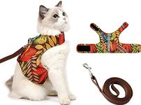 KUTKUT Cat Escape Proof Harness and Leash for Walking Air Mesh Fabric Outdoor Walking Vest with Reflective Strips for Cute Kittens and Small Puppies (Size: S, Chest: 23cm -27cm)