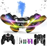 Terucle 360°Rotating Remote Control Car, 4WD RC Cars with Cool Spray, 2.4Ghz Double Sided RC Stunt Truck for 6-13 Year Old Boy Toys Birthday Gift