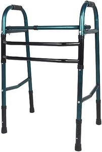 kossto Folding, Portable & Lightweight Height Adjustable Walker Suitable for Seniors, Adult, Disabled Patients (GREEN)