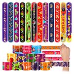 Marsui 48 Pcs Bowling Slap Bracelets Bulk Bowling Party Favors Snap Bracelets Bracelets Wristbands for Classroom Prizes Bowling Party Decorations Birthday Party Favors Gifts Supplies, 24 Designs