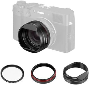 SMALLRIG UV Filter with Lens Hood Kit for FUJIFILM X100VI / X100V, UV Filter with 99% Light Transmission, Anti-Flare & Anti-Ghosting, Lens Hood in Aluminum Alloy, Black - 5850