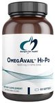 Designs for Health OmegaAvail Hi-Po - High-Strength Omega-3 Softgels, EPA & DHA, 60 Capsules with Natural Lemon Flavour & No Fishy Aftertaste