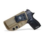 Sig P320 Holster IWB Kydex For Sig P320 Full Size / P250 / P320 Carry / P320 Compact Medium Pistol Case - Inside Waistband Carry Concealed Holster Sig P320 Gun Accessories (Tan, Left)