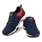 BLACKTOWN Men's Navy and Red Tiger Sports Running Shoes - 6