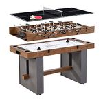 Barrington 3-in-1 Combination Game Table 54”, Foosball, Air-Powered Hockey and Table Tennis Combo Table, Multi Game Table Perfect for Family Game Rooms, All-in-One Arcade Table