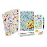 Spongebob Gifts Spongebob Stationery Pack - Notebook, Stickers, Case, Ruler, Eraser, Pen - Officially Licensed Merchandise Gifts & School Writing Supplies