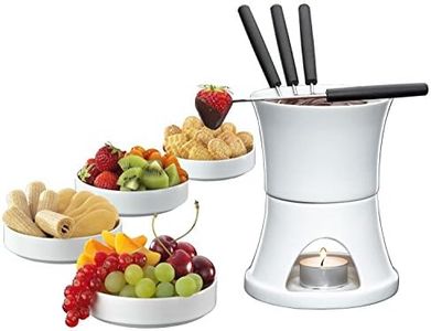 Cilio Chocolate Fondue Set 10 Pieces, White, Ø 12cm