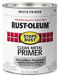 Rust-Oleum 7780504 Protective Enamel Paint Stops Rust, 32-Ounce, Flat White Clean Metal Primer