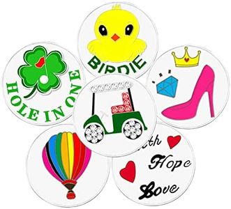 FINGER TEN Marqueur de Balle de Golf émail pour Chapeau de Golf magnétique Clip ou Un relève-Pitch différents Motifs Assortis Value 6 Pack (6 Pack-Différents modèles)