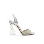 ALDO Women's Gienna Heeled Sandal, Silver, 7 UK