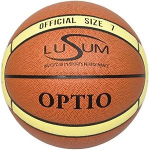 Lusum Optio Basketball Ball PU Leather Indoor Outdoor Basketball Size 7. Durable Basket Ball for all Conditions. Suitable for all Ages and Abilities.