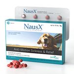 Nausx Anti-Motion Sickness and Nausea Relief for Small Breed Dogs, Relief for Disorientation and Dizziness, 10 Tablets