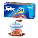 Ziploc Freezer Bags with New Grip 'n Seal Technology, Easy Open Tabs, Gallon, 60 Count