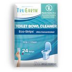 Tru Earth Toilet Bowl Cleaner Eco-Strips | Plastic Jug-Free, Septic-Safe Cleaning Strips | Easy to Use | 24 Strips