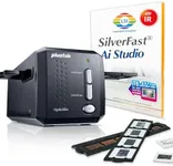 Plustek OpticFilm 8200i AI - 35mm Film & Slides Scanner. IT 8 Calibration Target + SilverFast Ai Studio , 7200 dpi Resolution 64Bit HDRi, Mac/PC