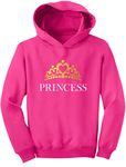 TeeStars - Princess Crown Gift for Daughter - Little Girl Toddler Hoodie 5T Pink