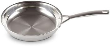 Le Creuset 3-Ply Stainless Steel Uncoated Frying Pan, 24 x 5 cm , Silver, 96200224001100