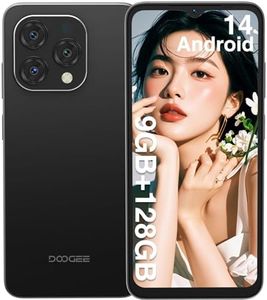 DOOGEE N55 Teléfono Móvil 6,56 Pulgadas HD+ 90Hz, Android 14 Smartphone con 9GB RAM + 128GB ROM, Octa-Core Telefonos Moviles Libres, Telefono Dual 4G Nano SIM, 5150mAh, Desbloqueo Facial, Negro