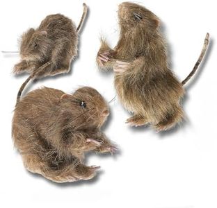 Prextex Realistic Furry Fake Rats for Best Halloween Decoration: Halloween Fake Rats, Realistic Rats, Halloween Trick Toys Decoration, Party Props etc.