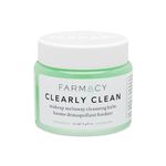 Farmacy Makeup Remover Cleansing Balm - Clearly Clean Sensitive Skin Makeup Remover + Oil Based Cleanser - Gentle Exfoliating Double Cleanser - Melts From Balm to Milky Lather - Fragrance Free (100ml)