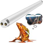 NEPTONION T8 Desert Terrarium Fluorescent Lamp Tube 18" Full Spectrum UVB Bulb, Dual-Threat UVA/UVB 10.0 Reptile Light for Reptiles and Amphibian, 15 Watt