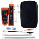 COOLCOLD Ethernet Network Cable Tester Kit RJ11 RJ45 CAT5/5e CAT6 LAN Wire Tracker Portable Line Finder for Miss Wiring Disorder Cable Open and Short Circuit Testing,Earphone Included, Toolkit