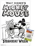 Disney Mickey Mouse - Steamboat Willie Wall Poster with Push Pins