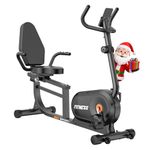 Dskewzee Recumbent Exercise Bike, Recumbent Stationary Bike, 150KG Weight Capacity & 16-level Resistance, Magnetic Recumbent Bike with LCD Monitor, Heart Rate Handle