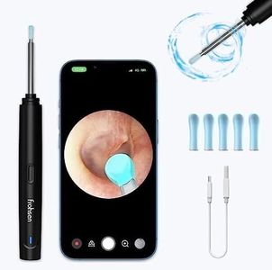 Frohsen Ear Wax Removal Kit Otoscopes Visual, Smart Ear Cleaner WiFi Real Time HD Camera, Ear Scope Cleaning Kits, Ear Wax Remover iOS & Android Systems Supported (black-)