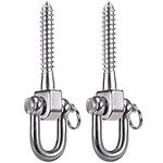 SELEWARE Swing Hangers Swing Set Hooks Stainless Steel Hammock Hooks for Porch Swing, Hammock Chair, Heavy Bag, Yoga Silk, Suspension Straps, Gymnastics Rings