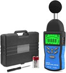 SURLABA Digital Decibel Meter, Handheld Sound Level Meter 30-130 dB (A/C), High Accuracy ±1.5dB Audio Noise Volume Tester with Fast/Slow Time Weighting, Decibel Monitor for Sound Quality Control